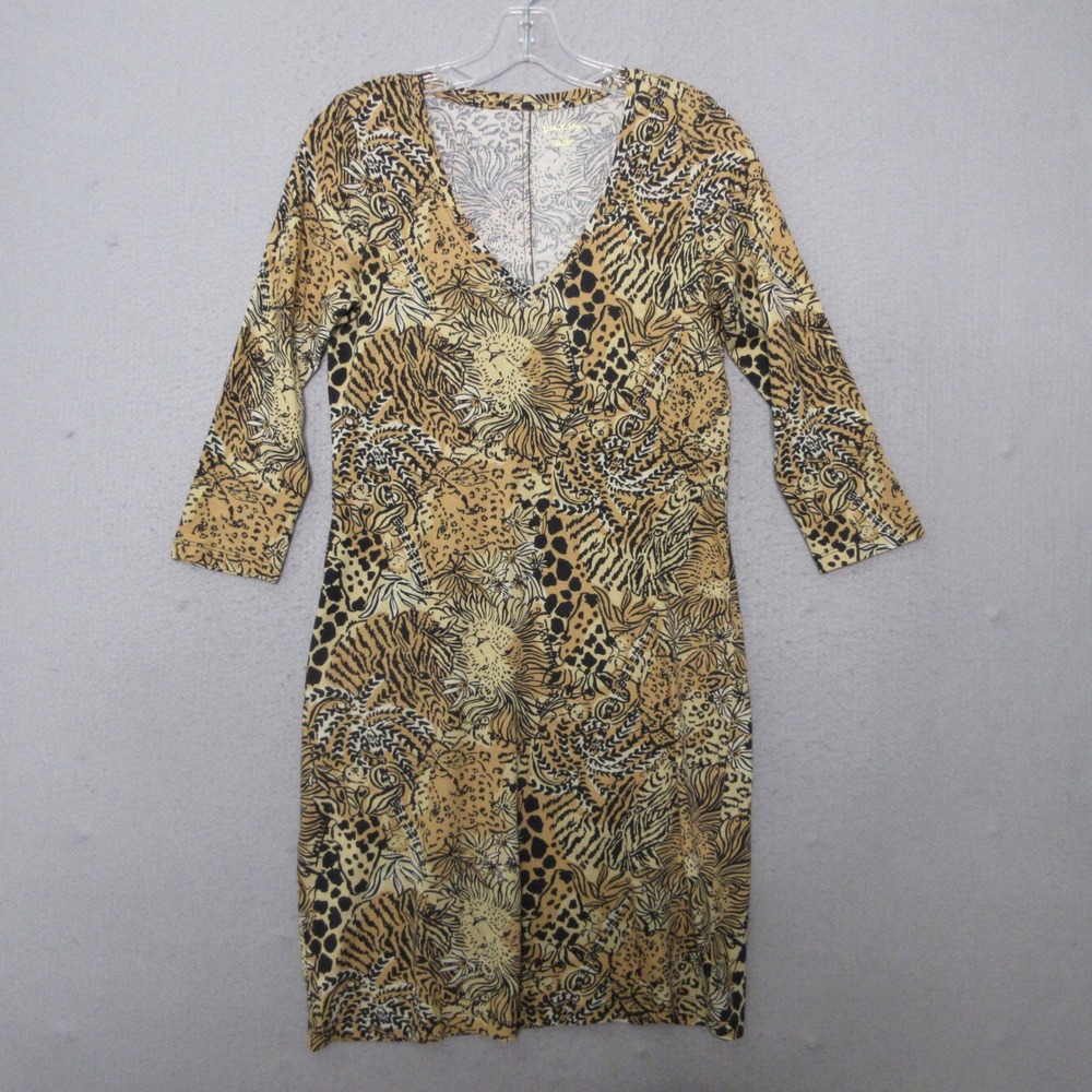 Lilly Pulitzer Dress XS Animal Print Rattan Walk on the Wild Side Shift